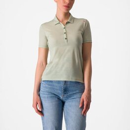 CASTELLI camiseta polo - MERINO W POLO - verde
