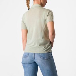 CASTELLI camiseta polo - MERINO W POLO - verde