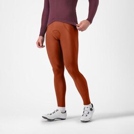CASTELLI pantalones largos con tirantes - ESPRESSO - rojo