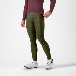 CASTELLI pantalones largos con tirantes - ESPRESSO - verde