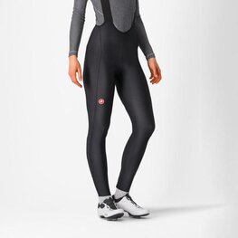 CASTELLI pantalones largos con tirantes - ESPRESSO DT W - negro
