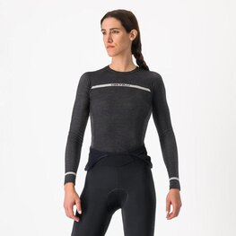 CASTELLI camiseta de manga larga - MERINO SEAMLESS W - negro