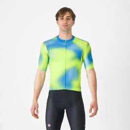 CASTELLI jersey de manga corta - VORTICE - azul/amarillo