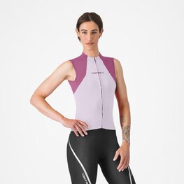 CASTELLI maillot sin mangas - SOLE - púrpura/blanco