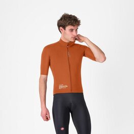 CASTELLI chaqueta cortaviento - DO.DI.CI. SHORT SLEEVE - marrón