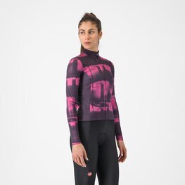 CASTELLI maillot de invierno de manga larga - BLUR THERMAL - negro/púrpura