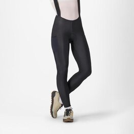 CASTELLI pantalones largos con tirantes - UNLIMITED W DT - negro