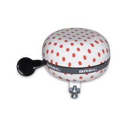 BASIL Campana - POLKADOT BIG BELL - blanco/rojo