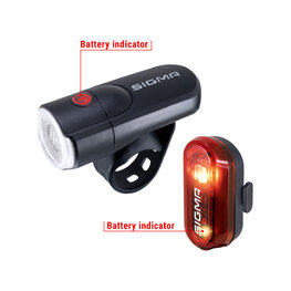 SIGMA SPORT juego de luces - AURA 30 - rojo/negro