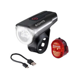 SIGMA SPORT juego de luces - AURA 60 + NUGGET II - rojo/negro