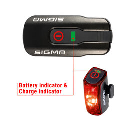 SIGMA SPORT juego de luces - AURA 60 - rojo/negro