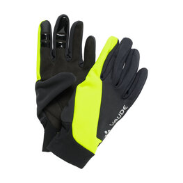 VAUDE guantes de dedos largos - KURO WARM - negro/amarillo