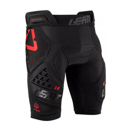 LEATT calzoncillos con protectores - IMPACT SHORTS 3DF 5.0 - negro/rojo