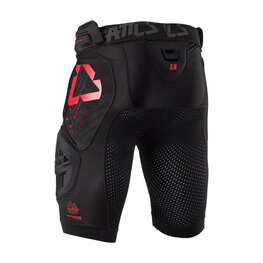 LEATT calzoncillos con protectores - IMPACT SHORTS 3DF 5.0 - negro/rojo