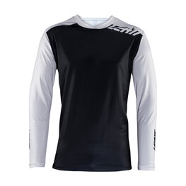 LEATT maillot de verano de manga larga - MTB ENDURO 4.0 - blanco/negro