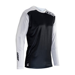 LEATT maillot de verano de manga larga - MTB ENDURO 4.0 - blanco/negro