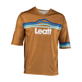 LEATT jersey de manga corta - MTB ENDURO 3.0 - marrón