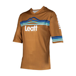 LEATT jersey de manga corta - MTB ENDURO 3.0 - marrón