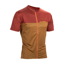 LEATT jersey de manga corta - MTB TRAIL 3.0 - marrón/rojo