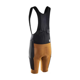 LEATT pantalones cortos de tirantes - BIB MTB ENDURANCE 5.0 - negro/marrón
