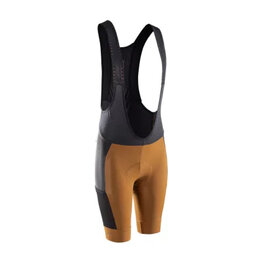 LEATT pantalones cortos de tirantes - BIB MTB ENDURANCE 5.0 W - marrón/negro