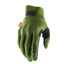 100% SPEEDLAB guantes de dedos largos - COGNITO D3O - verde/negro