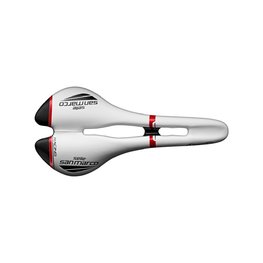 SELLE SAN MARCO sillín - ASPIDE OPEN-FIT RACING NARROW - blanco/negro/rojo