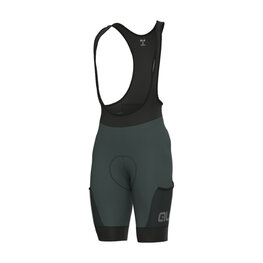 ALÉ pantalones cortos de tirantes - OFF ROAD - GRAVEL STONES CARGO - verde