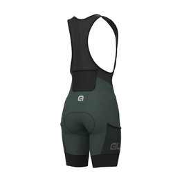 ALÉ pantalones cortos de tirantes - OFF ROAD - GRAVEL STONES CARGO - verde
