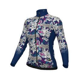 ALÉ maillot de invierno de manga larga - HIBISCUS PR-R - azul/blanco