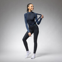 ALÉ pantalones largos con tirantes - KLIMATIK K-ATMO 3.0 - negro
