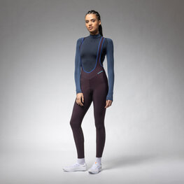 ALÉ pantalones largos con tirantes - KLIMATIK K-ATMO 3.0 - granate