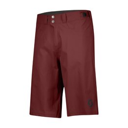 SCOTT pantalones cortos sin tirantes - TRAIL FLOW W/PAD - rojo