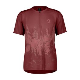 SCOTT jersey de manga corta - TRAIL FLOW ZIP W - rojo
