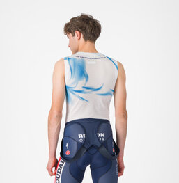 CASTELLI camiseta sin mangas - PRO MESH QUICK STEP 2025 - blanco/azul
