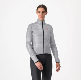 CASTELLI chaqueta impermeable - SQUALL SHELL W - plateado