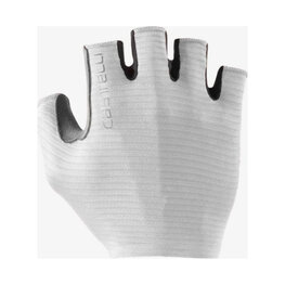 CASTELLI guantes de dedos cortos - ESPRESSO - blanco