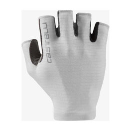 CASTELLI guantes de dedos cortos - ESPRESSO - blanco