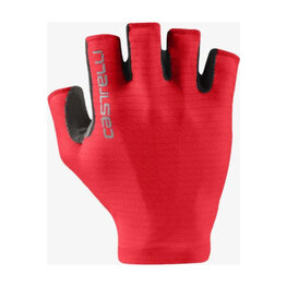 CASTELLI guantes de dedos cortos - ESPRESSO - rojo