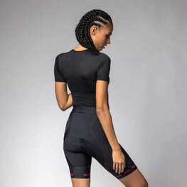 ALÉ pantalones cortos sin tirantes - STRADA 2.0 PR-E - negro/rosa