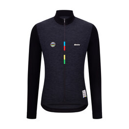 SANTINI maillot de verano de manga larga - UCI WORLD CHAMPION - negro
