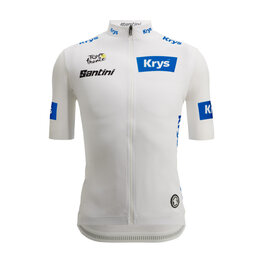 SANTINI jersey de manga corta - TOUR DE FRANCE - WHITE JERSEY - blanco