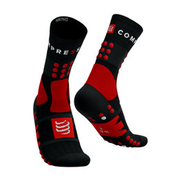 COMPRESSPORT calcetines clásicos - HIKING - rojo/negro