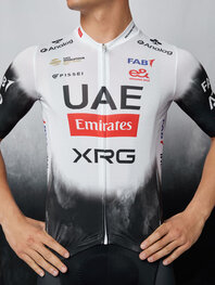 PISSEI jersey de manga corta - UAE TEAM EMIRATES 2025 REPLICA - blanco/negro