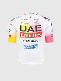 PISSEI jersey de manga corta - UAE TEAM EMIRATES REPLICA - GIRO + TOUR 24 - blanco/rosa/amarillo