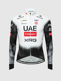 PISSEI maillot de invierno de manga larga - UAE TEAM EMIRATES - XRG 2025 REPLICA - blanco/negro