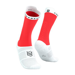 COMPRESSPORT calcetines clásicos - PRO RACING SOCKS V4.0 BIKE - rojo/blanco