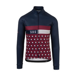 AGU maillot de invierno de manga larga - SIX6 DOT WINTER - azul/granate