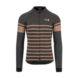 AGU maillot de invierno de manga larga - SIX6 MERINO WINTER - negro/marrón