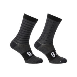 AGU calcetines clásicos - SIX6 MERINO - gris/negro